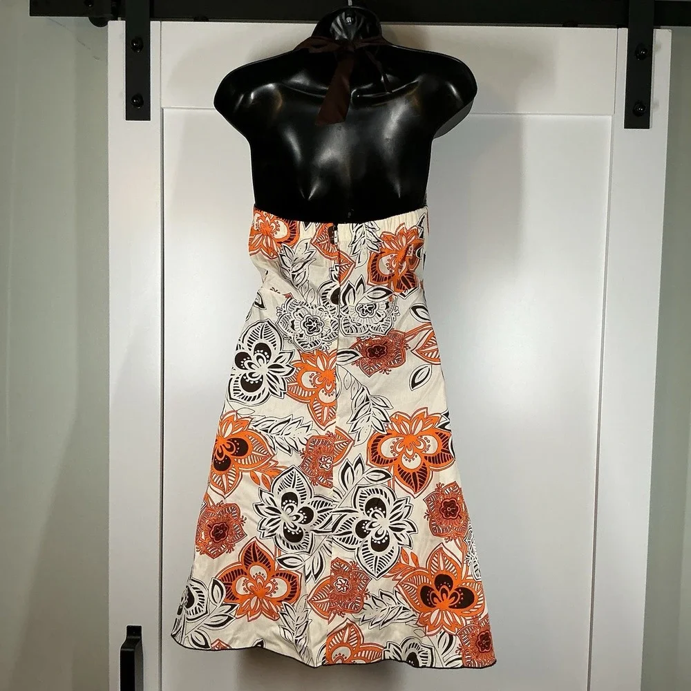 Speechless Y2K Halter Dress Womens Sz 5 Brown Paisley Babydoll Preppy Hoco Dance - Picture 3 of 5